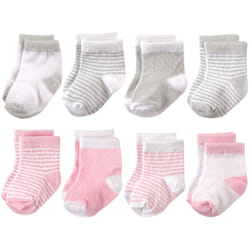 Hudson Baby 10754570_PinkGray_12-24 Female 8 pair(s)