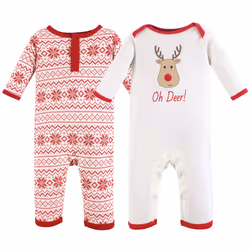 Hudson Baby 11155535_Reindeer_6-9, Male, 6-9 M, Baby (0 - 2 years), 2 pc(s)