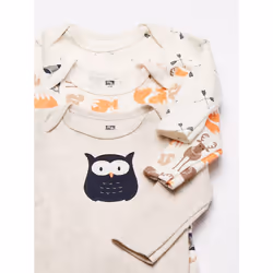 Hudson Baby Unisex Baby Cotton Long-sleeve Bodysuits  Forest  6-9 Mont