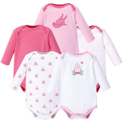 Hudson Baby Unisex Baby Cotton Long-sleeve Bodysuits  Bird Cage  9-12