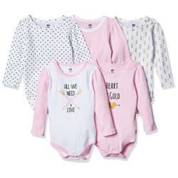 Hudson Baby Unisex Baby Cotton Long-sleeve Bodysuits  Heart  9-12 Mont
