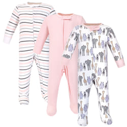 Hudson Baby 10157731_PINKSAFARI_3-6M full body sleepwear