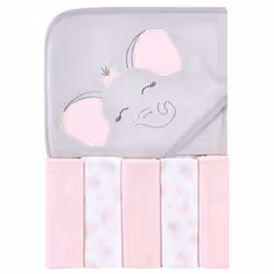 Hudson Baby 10357846_PINKELEPHANT_OneSize baby towel