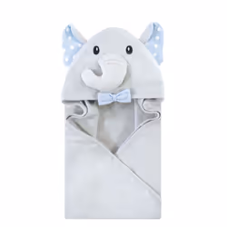 Hudson Baby 10357979_WHITEDOTSGRAYELEPHANT_ONESIZE, Cotton, Boy