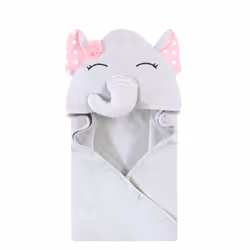 Hudson Baby 10357985_WHITEDOTSPRETTYELEPHANT_ONESIZE, Cotton, Girl