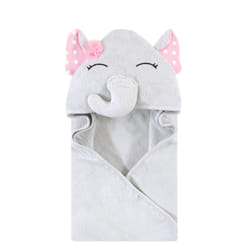 Hudson Baby 10357985_WHITEDOTSPRETTYELEPHANT_ONESIZE baby towel Cotton
