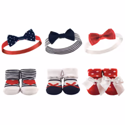 Hudson Baby 10158136_RedBlue, Hat, Socks, Female, Child, 6 pc(s)