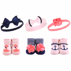 Hudson Baby 10458253_Flamingo, Hat, Socks, Female, Child, 6 pc(s)