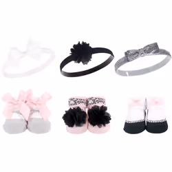 Hudson Baby 10458279_SILVERBALLET_OneSize, Hat, Socks, Female, Child, One Size