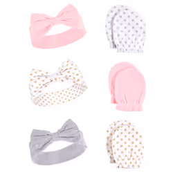 Hudson Baby 10158538_Dots, Gloves, Hat, Female, Child, 6 pc(s)