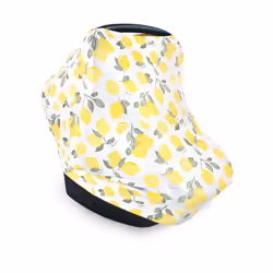 Hudson Baby Unisex Baby Multiuse Car Seat Canopy  Lemons  One Size