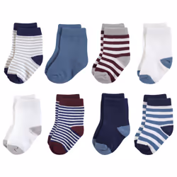 Touched By Nature 10766400_Burgundy_6-12, Baby (0 - 2 years), Male, 6-12 M, 8 pair(s)