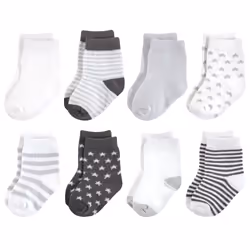 Touched By Nature 10766415_Charcoal_0-6, Baby (0 - 2 years), Male, 0-6 M, 8 pair(s)
