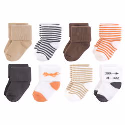 Touched By Nature 10766423_Fox_6-12, Baby (0 - 2 years), Male, 6-12 M, 8 pair(s)