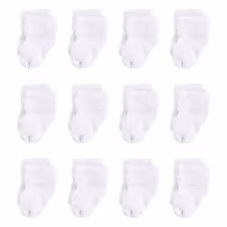 Touched By Nature 10766457_White_6-12, Baby (0 - 2 years), Female, 6-12 M, 12 pair(s)
