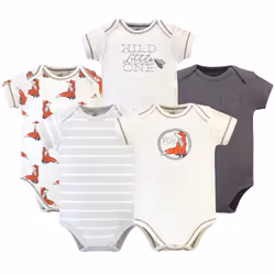 Touched By Nature 10166903_BohoFox_9-12, Bodysuit, Male, 9-12 M, Baby (0 - 2 years), Cotton, 5 pc(s)