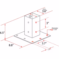 Mail Boss 7151 Surface Mount Base Plate  Alpine White