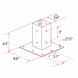 Mail Boss  Granite 7156 Surface Mount Base Plate