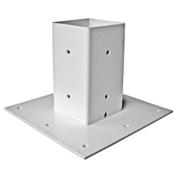 Mail Boss 7157 Surface Mount Post Base Plate  Cream White