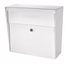 Mail Boss 7169 Metro Locking Security Wall Mount Mailbox  Alpine White