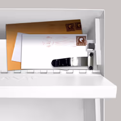 Mail Boss 7169 Metro Locking Security Wall Mount Mailbox  Alpine White