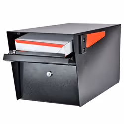 Mail Boss 7506 Mail Manager Curbside Locking Security Mailbox  Black Large