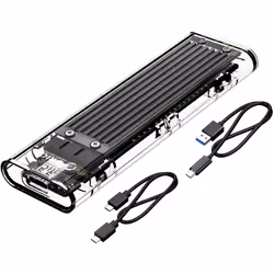 ORICO M.2 NVMe SSD Enclosure - USB 3.1 Type-C to M.2 PCIe Adapter Case for M2 M-Key SSDs 2230, 2242, 2260, 2280 - TB3 Compati ...