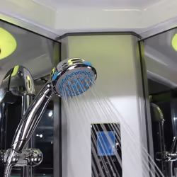Insignia Chrome Steam Shower Cabin Enclosure Cubicle 1100x700 Offset RH Quadrant