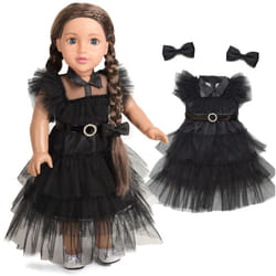 Sweet Dolly 18 Inch Doll Clothes Black Party Dress Costume Doll Access