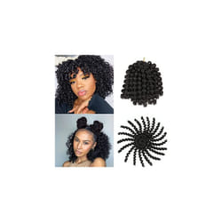 5 Packs/Lot Wand Curl jamaican bounce Twist Braids Hair Crochet Braids Curly Hair Extension 8inch Synthetic Hair Weave for Women 20strands/pack (8Inch