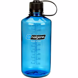 Nalgene Sustain Tritan BPA-Free Water Bottle Made with Material Derived from 50% Plastic Waste 16 OZ Narrow Mouth Slate Bl ...