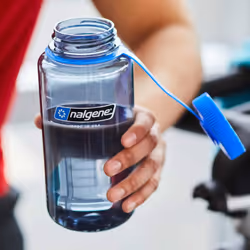 Nalgene Sustain Tritan BPA-Free Water Bottle Made with Material Derived from 50% Plastic Waste  32 OZ  Wide Mouth  Pear