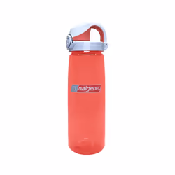 Nalgene Sustain Tritan BPA-Free On The Fly Water Bottle Made with Material Derived from 50% Plastic Waste, 24 OZ, Coral with  ...