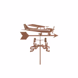 Cessna Airplane Weathervane with Garden Mount