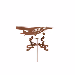 Tri Motor Airplane Weathervane with Garden Mount