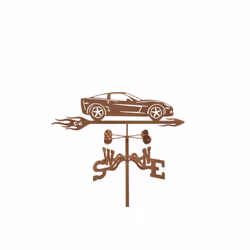 Corvette C6 Car Weathervane with Roof Mount