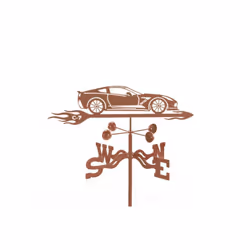 Corvette C7 Car Weathervane with Garden Mount