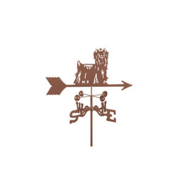 Yorkie Dog Weathervane with Garden Mount