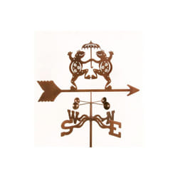 Frogs Dancing Weathervane with Post Mount
