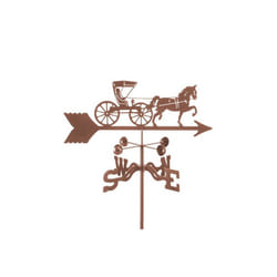 Doctor Horse & Buggy Weathervane with Garden Mount