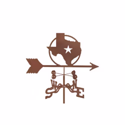 Texas Star Weathervane with Four Sided Mount