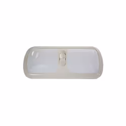 Euro Style Double Light with Lens & Colonial White Base, White