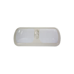 Euro Style Double Light with Lens & Colonial White Base, White