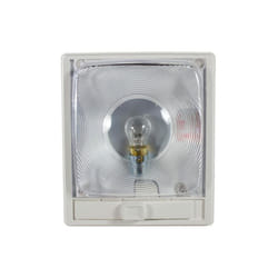 Single Economy Light with Optic Lens & White Base