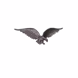 24 In. Swedish Iron Flagpole Wall Eagle