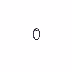 Script Modern House Number O