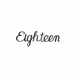 Script Modern House Number Eighteen