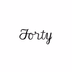 Small Script Modern House Number Forty