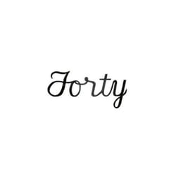 Small Script Modern House Number Forty