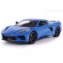 Motormax 2020 Chevrolet Corvette C8 Stingray Blue Metallic Timeless Legends 1/24 Diecast Model Car 79360 unisex